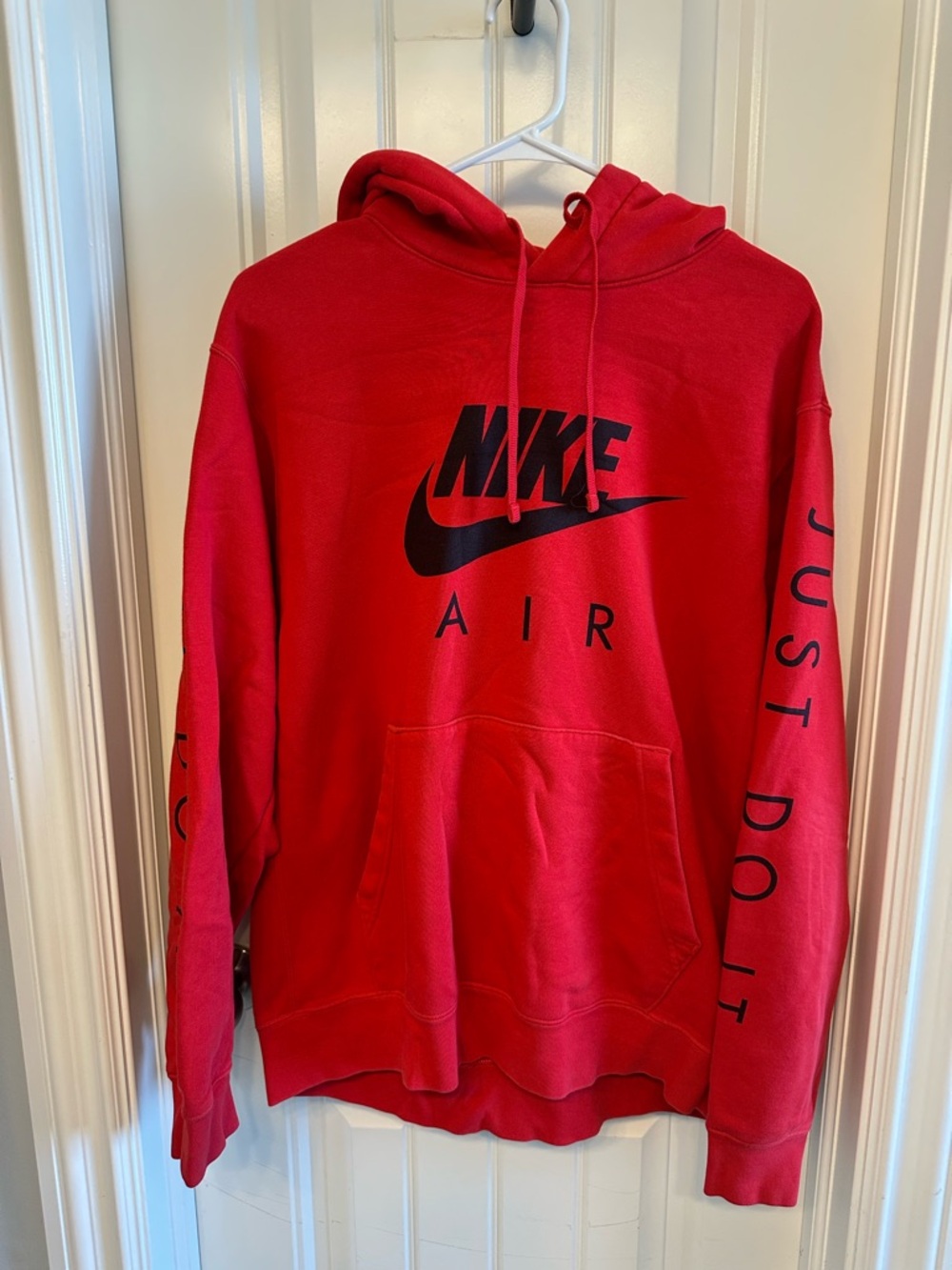 Nike Red Men’s Hoodie with Black Logo